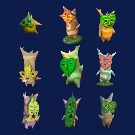 korok 3d|Koroks with textured faces by DTuininga .